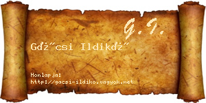 Gácsi Ildikó névjegykártya